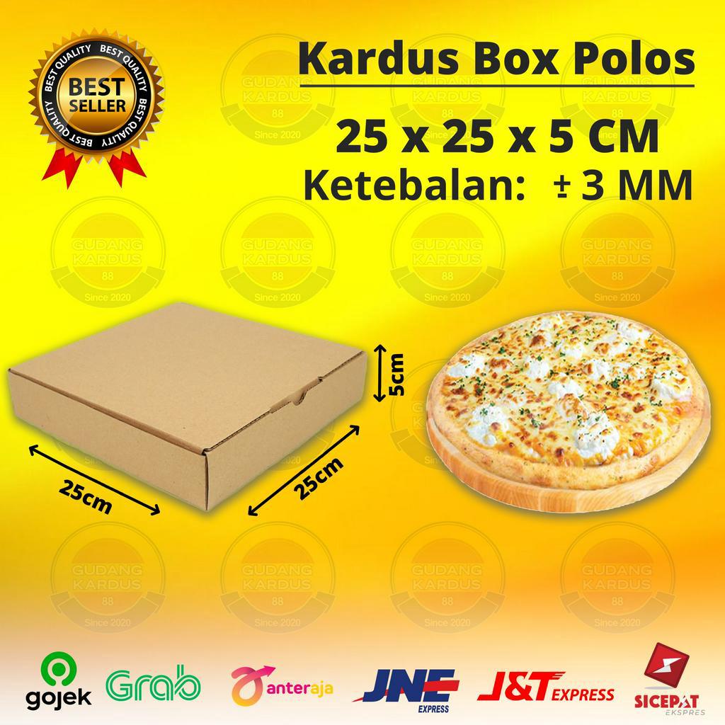 

Kardus Box Die Cut 25x25x5 CM Kotak Karton Packing Pizza Polos