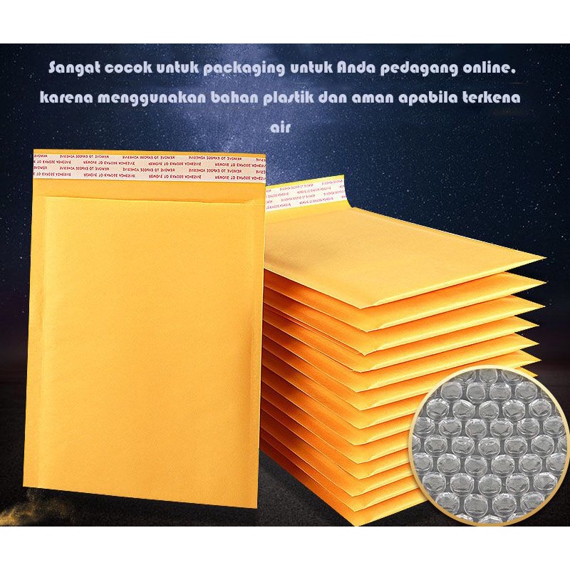 Amplop kertas kraft bubble wrap 50 pcs Amplop Bubble Wrap
