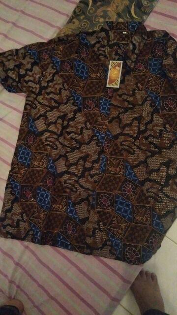 Bswart Batik Hrb026 Kenongo Hem Pendek Padi Pekalongan M L Xl Batik Pria Murah Modern Grosir