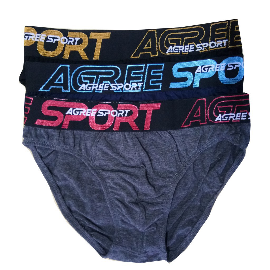 [BISA COD] 3 PCS CD PRIA DEWASA AGREE 2328 | CD PRIA KARET BOXER | CD MURAH TERBAIK
