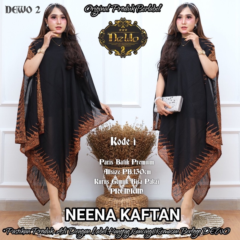 KAFTAN BATIK PREMIUM ORIGINAL BAHAN PARIS | HALUS ADEM | DRESS WANITA MOTIF BATIK | BAJU KONDANGAN N