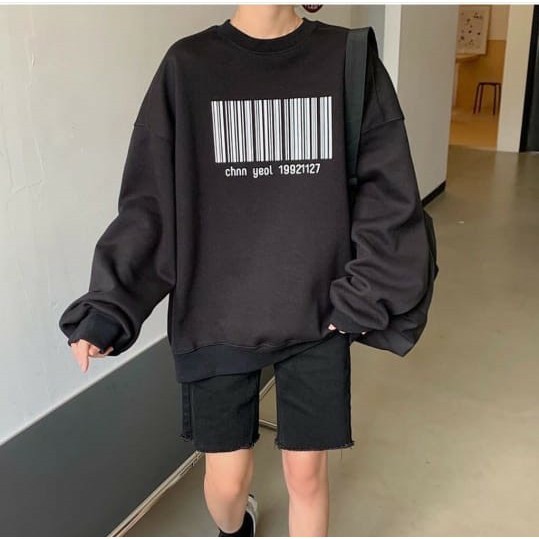 SWEATER UNISEX CHANYEOL BARCODE // ATASAN UNISEX FLEECE PREMIUM TEBAL TERBARU,