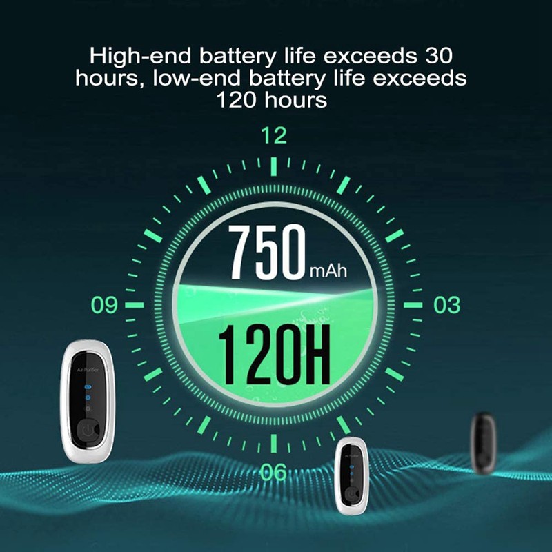 Upgraded Wearable Air Purifier Necklace Mini Personal Portable Air Freshener Ionizer