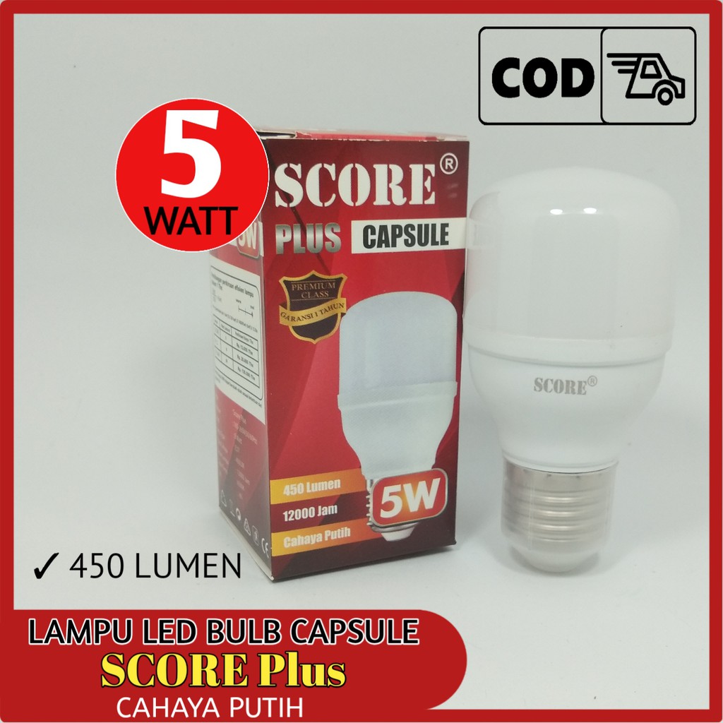 Score Plus Lampu LED Capsule 5 Watt - Cahaya Putih (Garansi 1 Tahun)