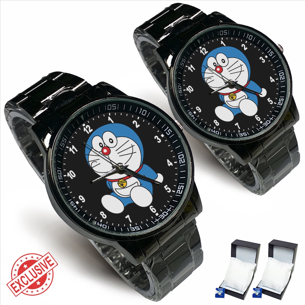 Jam Tangan Rantai Couple DORAEMON MOTIF - 1 (Special)