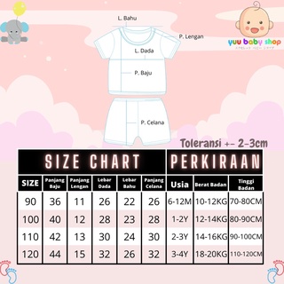 YBSS Setelan Pendek Baju Bayi dan Anak  7017 7018 7019 7023 #3