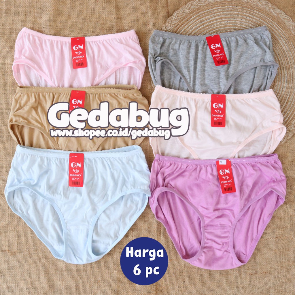 6 Pcs - CD Golden Nick 937 Muda / Celana Dalam Wanita Dewasa - 937 | Gedabug