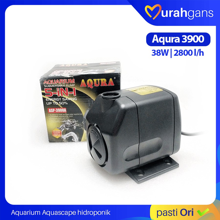 Pompa Aquarium AQURA ASP 3900 Kolam Hidroponik