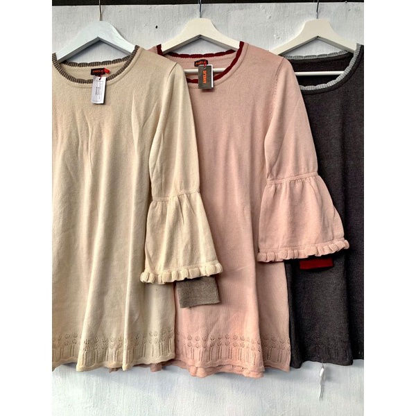 Ameli* Knit long sleeve blouse (3 warna)