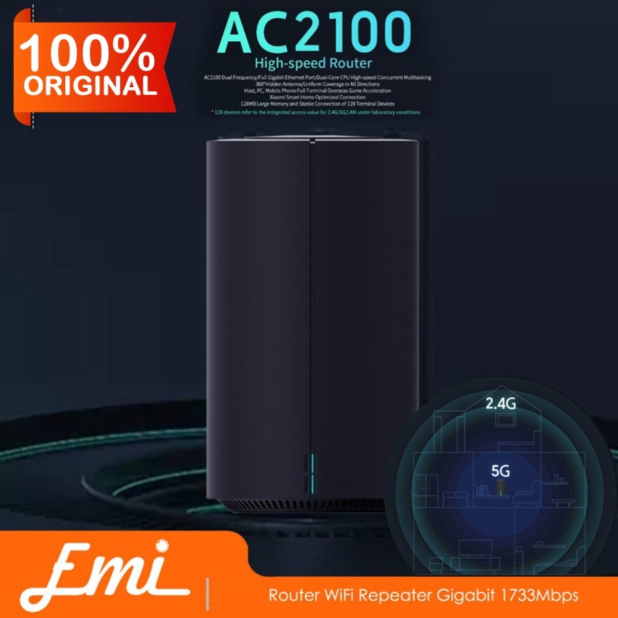 Router WiFi Repeater 1733Mbps 802.11AC 4 Antena - AC2100