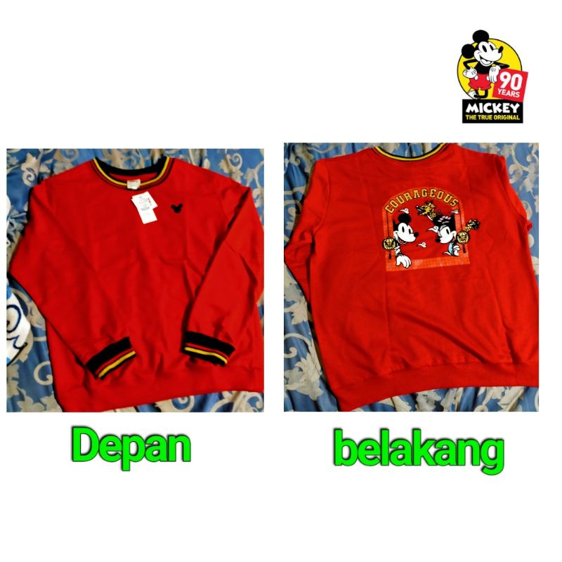 Disney x Nevada Mickey and Minnie mouse CNY sweater red for women
