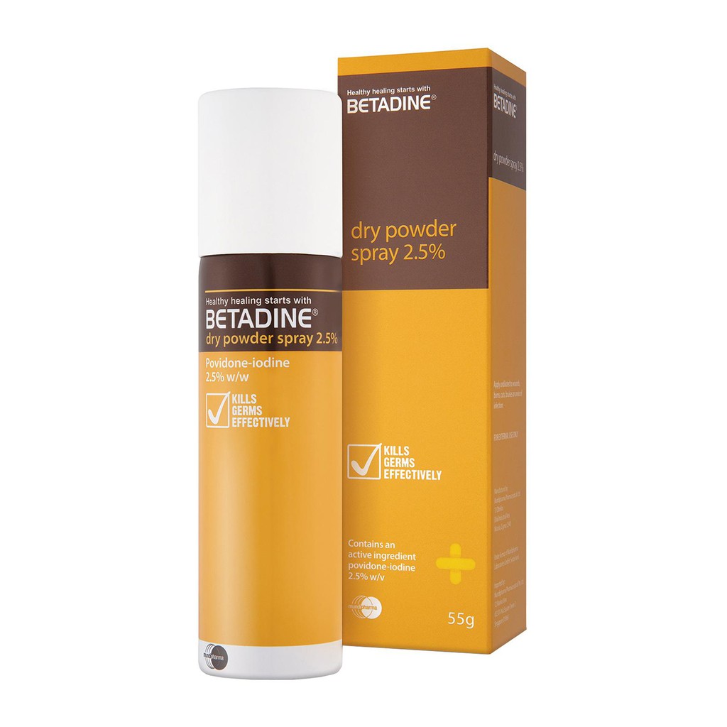 BETADINE® Dry Powder Spray 2.5% 55gr Import Singapore