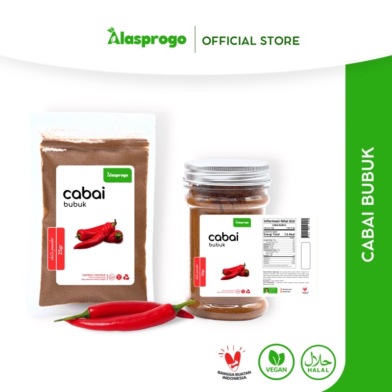 

Alasprogo Cabai Bubuk / Cabe Bubuk / Chilli Powder
