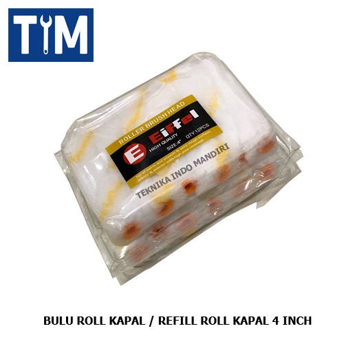 EIFFEL Refill Kuas Rol Kapal 4 INCH / Isi Ulang Bulu Roll Kapal ( HARGA ECERAN )