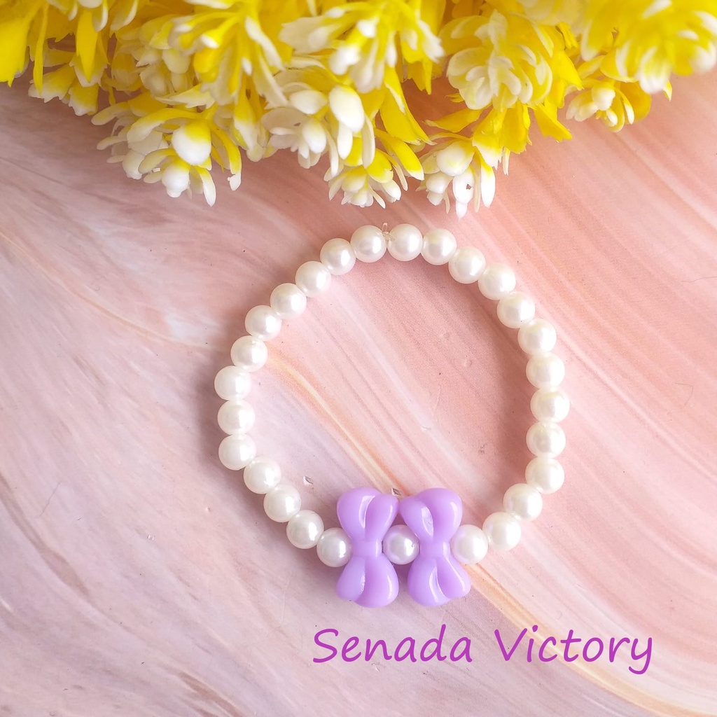 Senada Victory Gelang anak Gelang Tangan Aksesn Pita Pastel Gelang Wanita Aksesoris Wanita SGC02