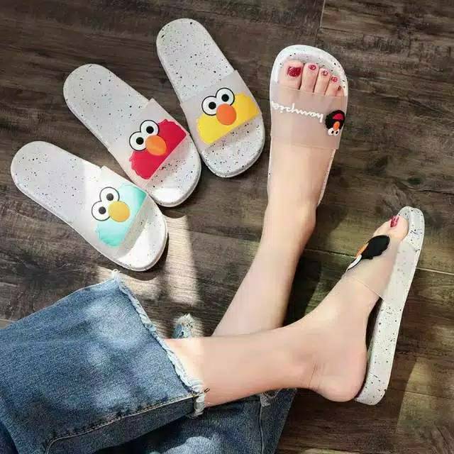 SANDAL SELOP WANITA KARAKTER ELMO