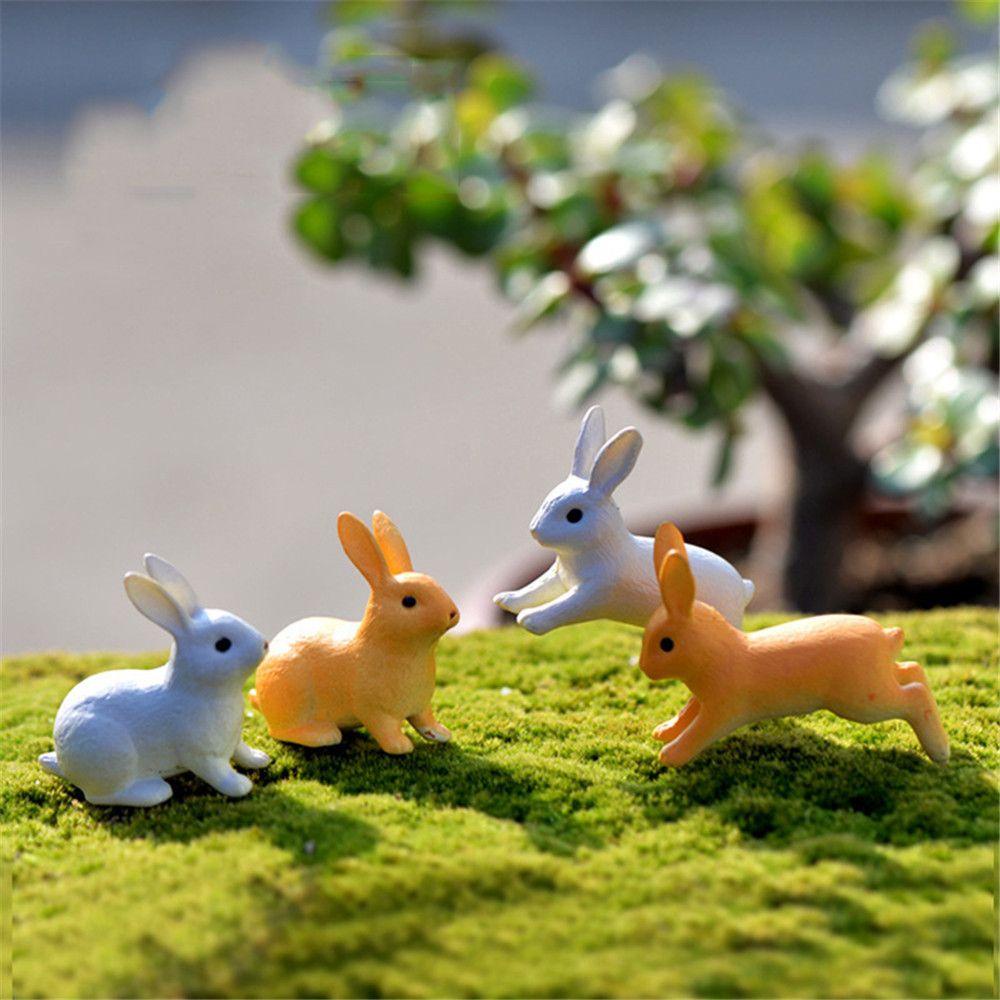 Suyo 1Pc Ornamen Patung Hewan Hare Bahan PVC Untuk Dekorasi Paskah