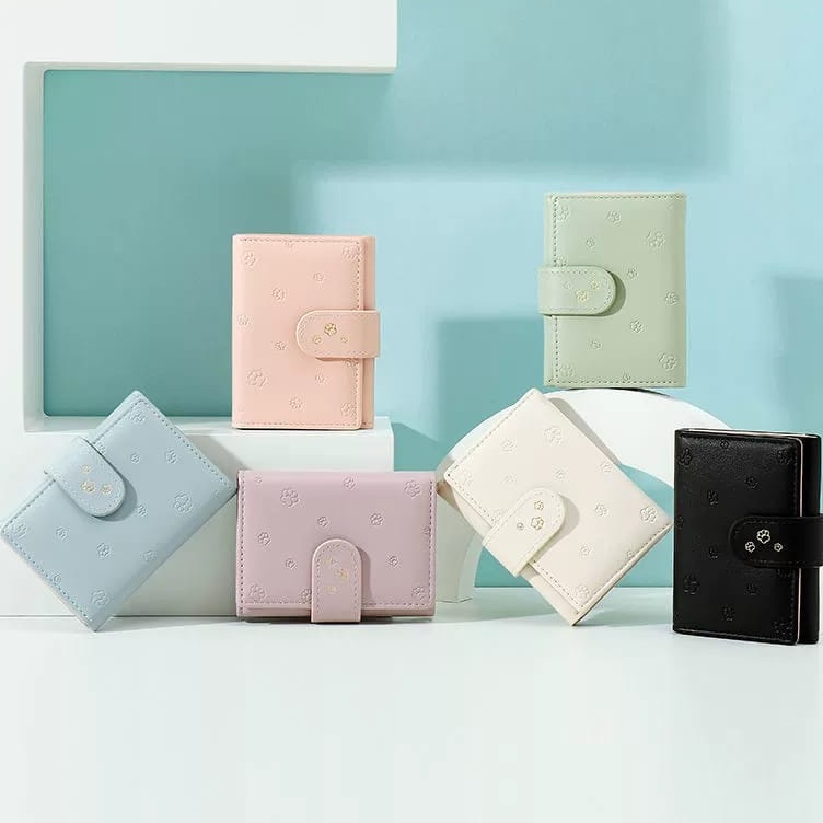 TASBLUE COD Dompet Mini Wanita Fashion Korea Impor Dompet Wanita Lipat Mini D241 Bahan Kulit Dompet Kartu PU Dompet Koin
