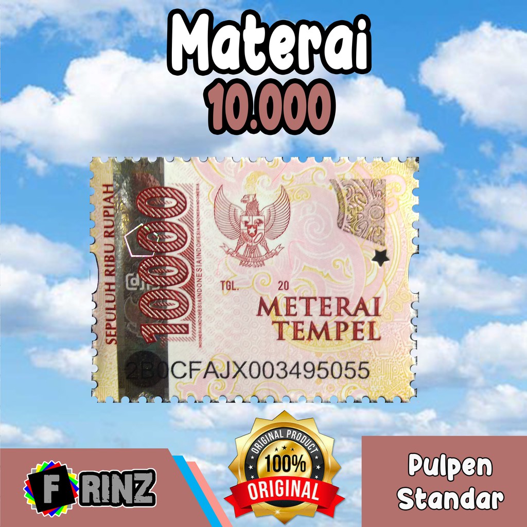 

ATK ~ Materai Rp.10.000 Asli / Materei 10000