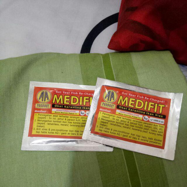 Medifit 5gr Obat Karantina Ikan Anti Stress Jamur Parasit Koi Koki AA