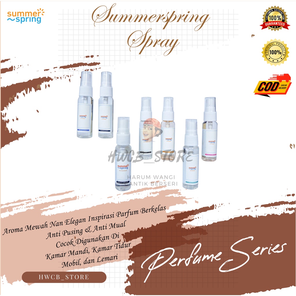 Pengharum Ruangan Semprot Pengharum Kamar Tidur Spray Pengharum Toilet Summerspring Tahan Lama Pengh