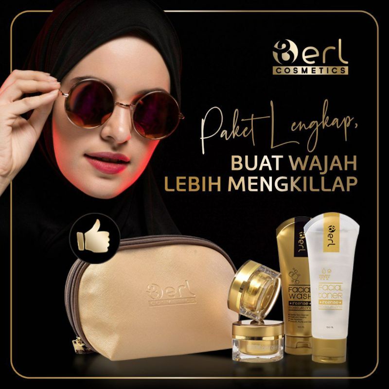 PAKET B ERL LIGHTENING SERIES SKINCARE B ERL PERAWATAN WAJAH B ERL PASTI HALAL DAN AMAN BPOM