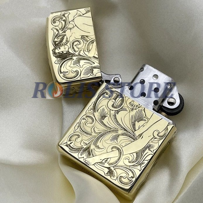 COD- Korek Api Zippo Gold Grafir Woman Sexy Limited Super Premium Quality Grade Ori