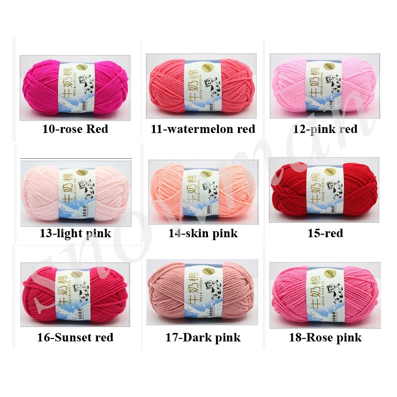 50g Benang rajut katun impor big ply/5ply milk cotton yarn crochet yarn