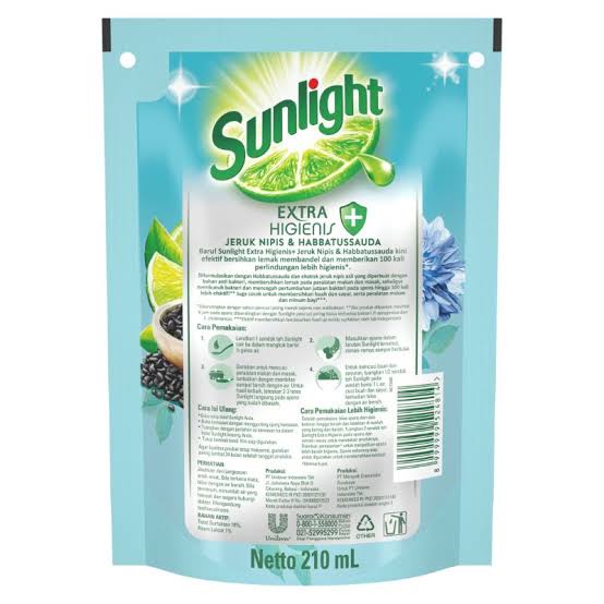 Sunlight Habbatussauda 210ml - Sabun Cuci Piring