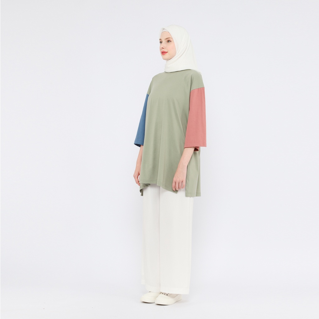 Kaos Oversize Wanita Busui Friendly lengan 7/8 LD 130 Basic Oversized CBSage