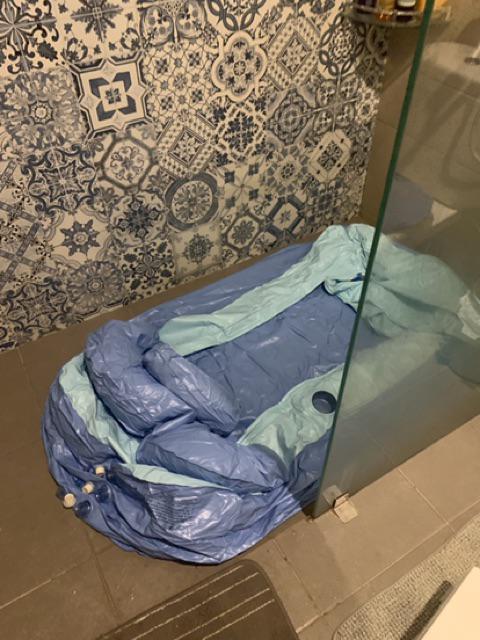 Intime Spa Bathtub Portable Bak Kolam Mandi Spa Inflatable Dengan Pompa Listrik