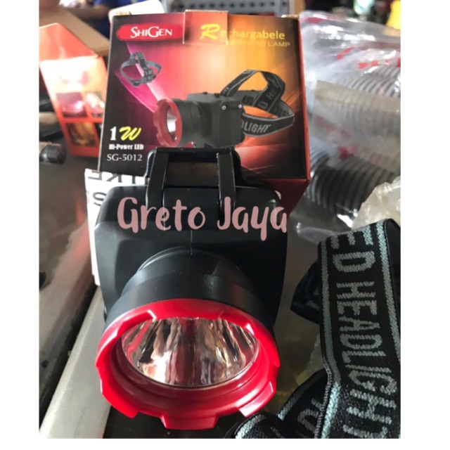 Senter kepala cas charger Rechargerable LED Headlamp