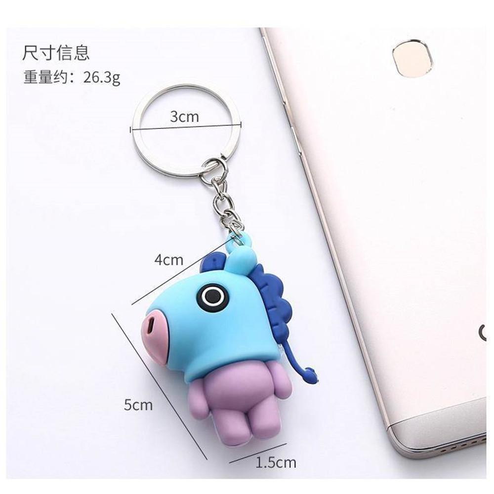Top Kunci Ring Portable 3D Silicon Korea Bangtan Boys