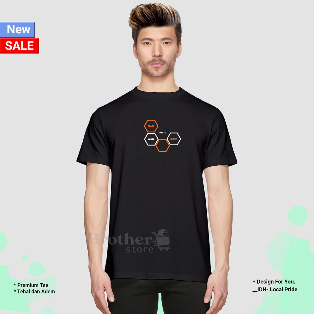 BROTHERSTORE - Kaos Distro Pria - KAOS COWOK CEWEK - Kaos Kata Kata - OWB Text PUTIH Premium