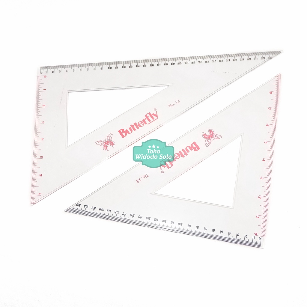 

Penggaris Segitiga Set Butterfly No 12 Triangle Ruler - 1 Set (2 Buah)