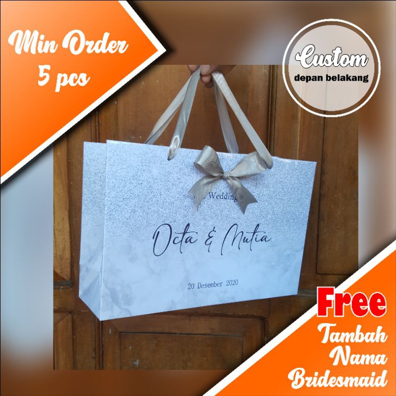 

Paper bag bridesmaid tas kertas paperbag custom paper bag murah paper bag wedding
