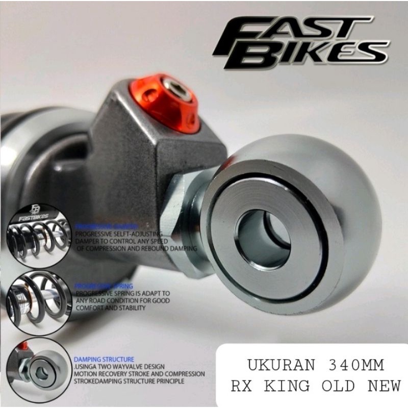 Shockbreaker Belakang Tabung Atas Fastbikes Copy Showa ukuran 280mm/340mm semua motor bebek