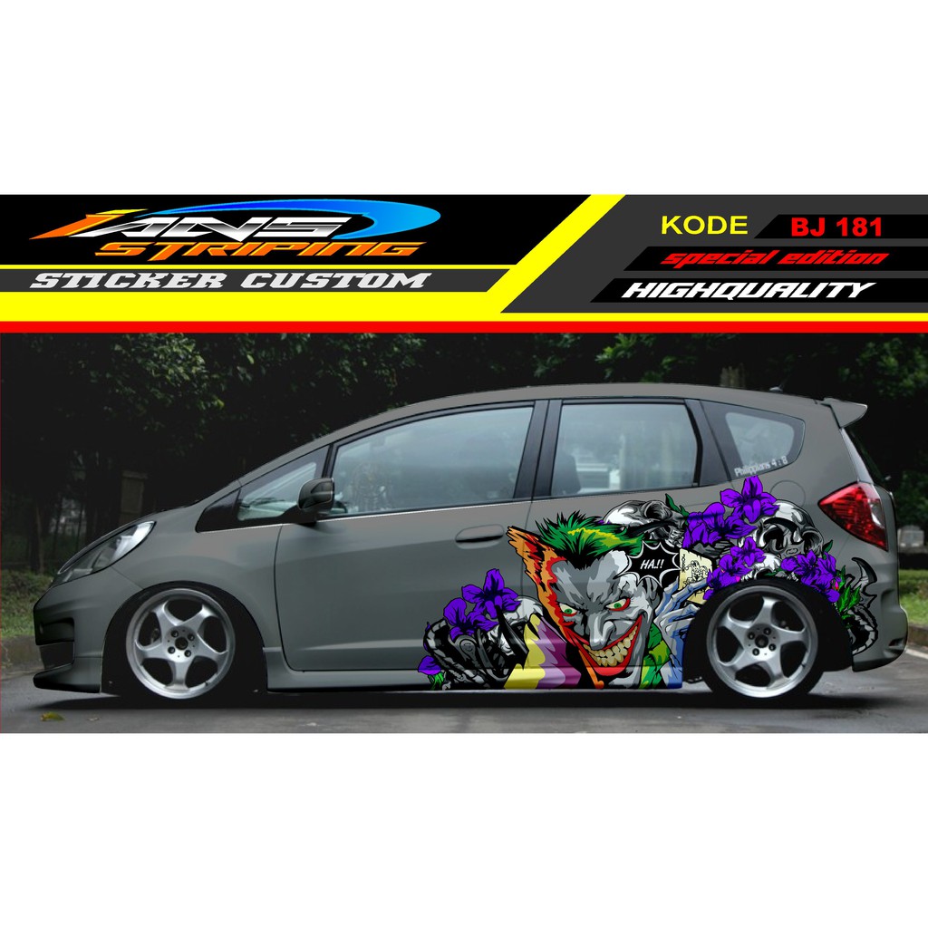 STICKER VARIASI MOBIL HONDA JAZZ JOKER