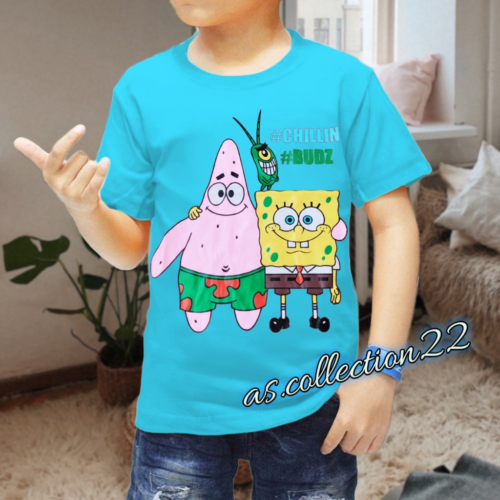 #SPONGEBOB# KAOS ANAK LAKI SPONGEBOB//USIA 1-12 TAHUN