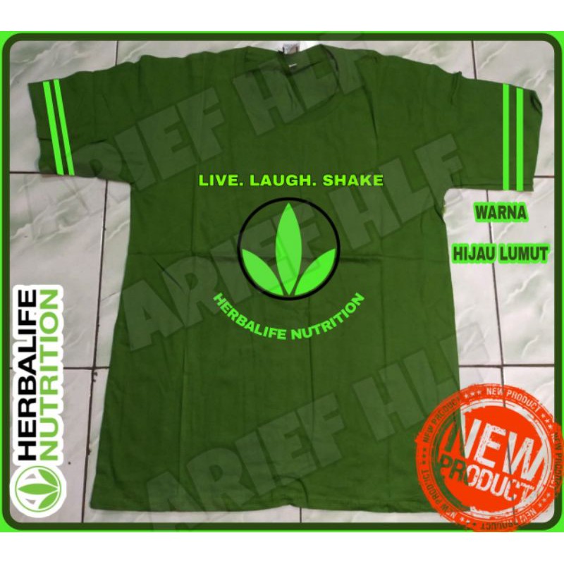 NEW 2021 BAJU KAOS HERBALIFE WANITA PRIA HIJAU LUMUT