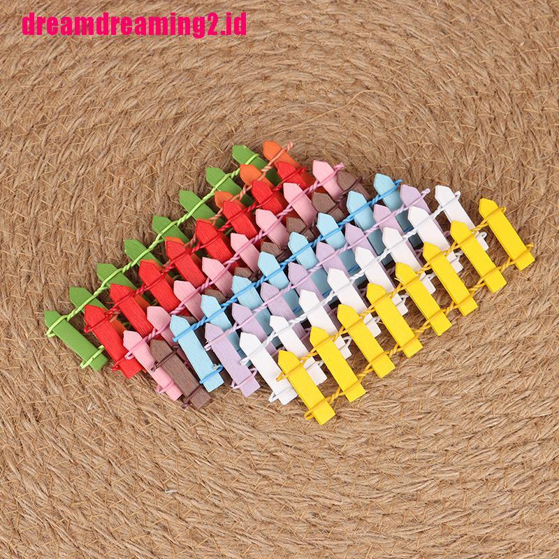 （✔✔❤5pcs Miniatur Pagar Kayu Kecil DIY Untuk Dekorasi Taman Peri / Rumah Boneka