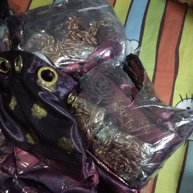 Gorden Printing Mewah /merah/ Hijau/ Gold/ Hordeng Gordyn Korden Korden