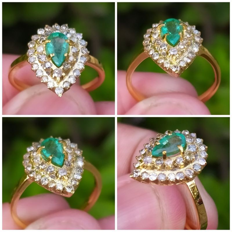 Cincin Emas Berlian Klasik Model Borobudur