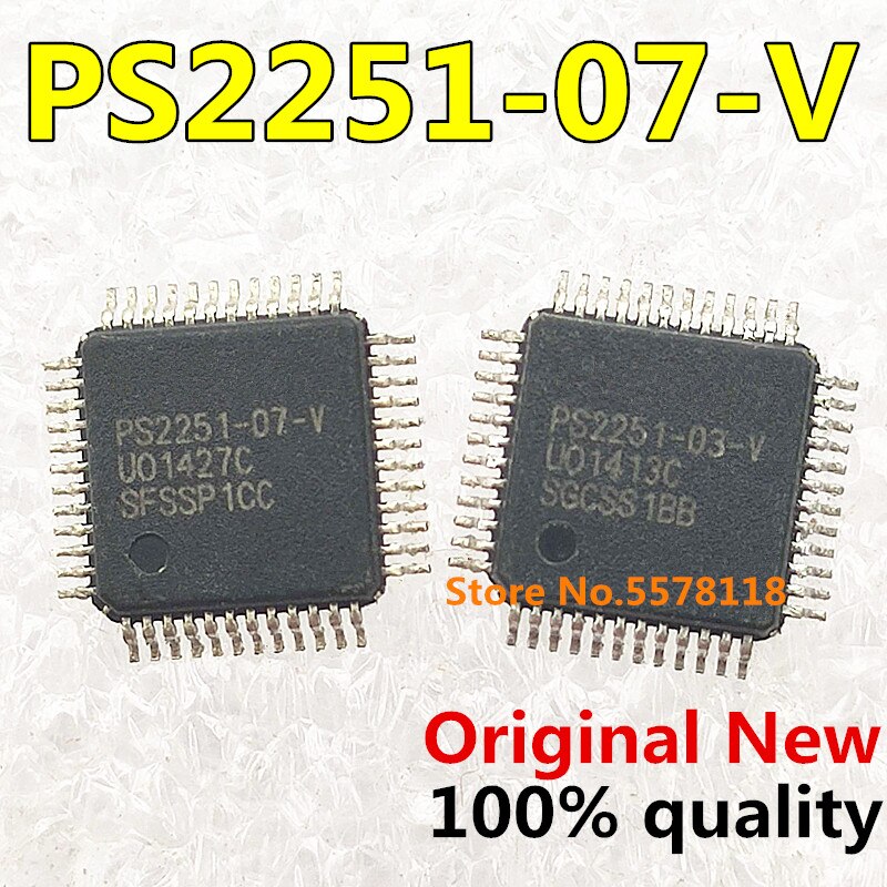 (Ready Stock) 2-10pcs PS2251-07-V 2251-07-V QFP-48 Chipset Tersedia