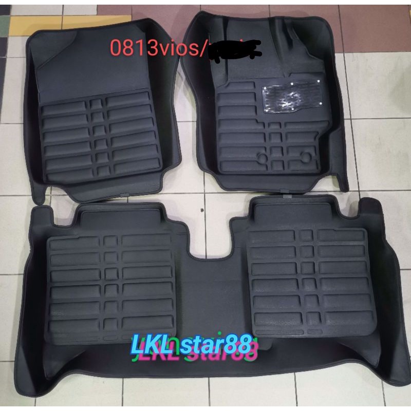 Karpet 5D Premium 2 Baris Hitam Mobil Toyota Vios 2008 - 2013