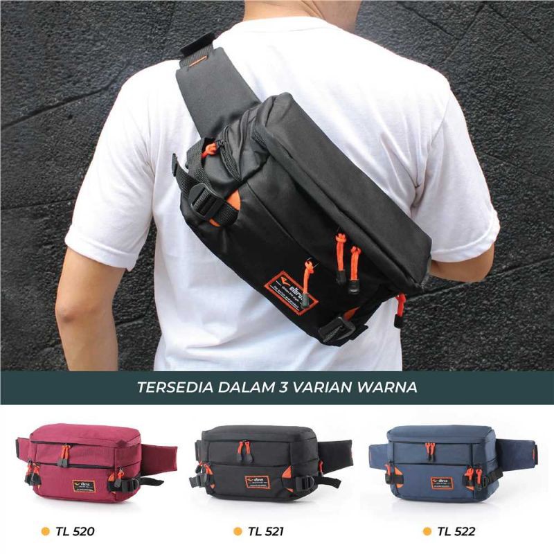 AUTHENTIC Tas Selempang Sling Bag Tas Pinggang Pria Wanita Cowok Tracking Adventure Outdoor Premium Murah Keren