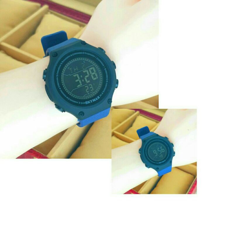 jam tangan wanita/cewek SKYMAX ORIGINAL tahan air/water resistain strap rubber FREE BATRAI CADANGAN