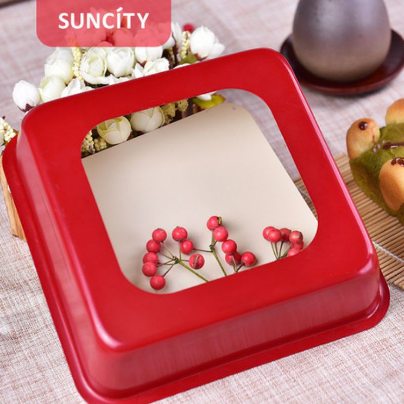 Suncity Red square 20cm Loose base bake pan / baking pan / loyang kue