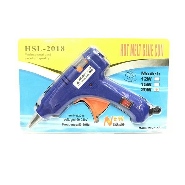 Promo Alat Lem Tembak 20 Watt &amp; 10 Refill 30cm Paket Glue Gun Bakar