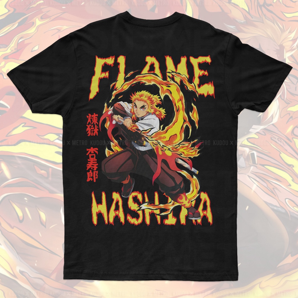 Kaos Rengoku Flame Hashira Anime Manga Demon Slayer Kimetsu No Yaiba